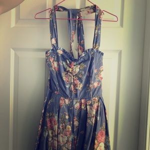 Blue floral halter romper Japanese Liz Lisa